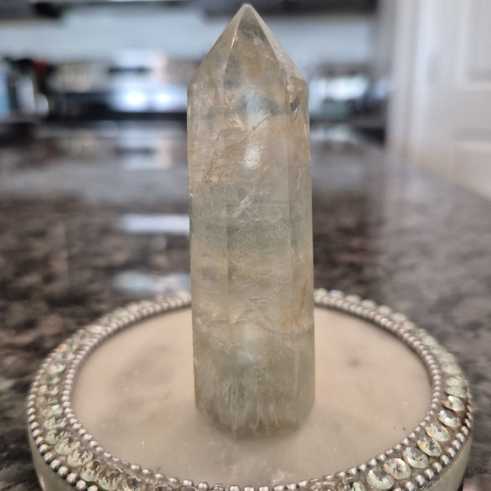 Natural Fluorite Crystal Point Obelisk Tower New #S - Picture 5 of 9